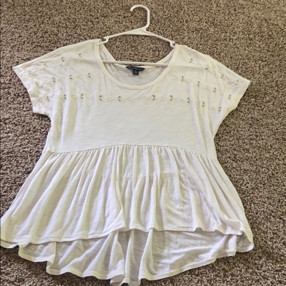White cut out top